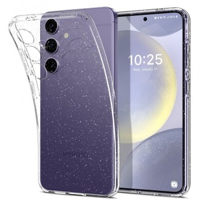 [Užsakomoji prekė] Dėklas Samsung Galaxy S24 - Spigen Liquid Crystal Glitter - Crystal Quartz 1