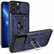 Dėklas Hybrid Armor Camshield iPhone 13 Pro Mėlynas