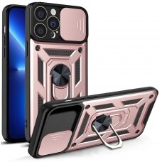 Dėklas Hybrid Armor Camshield iPhone 13 Pro Rožinis