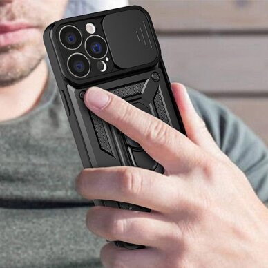 Dėklas Hybrid Armor Camshield iPhone 13 Pro Rožinis 3