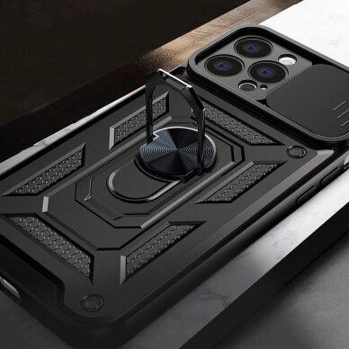 Dėklas Hybrid Armor Camshield iPhone 13 Pro Rožinis 6