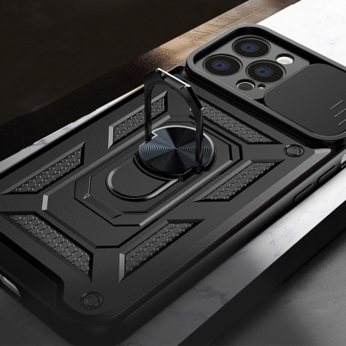 Dėklas Hybrid Armor Camshield iPhone 14 Plus Rožinis 6