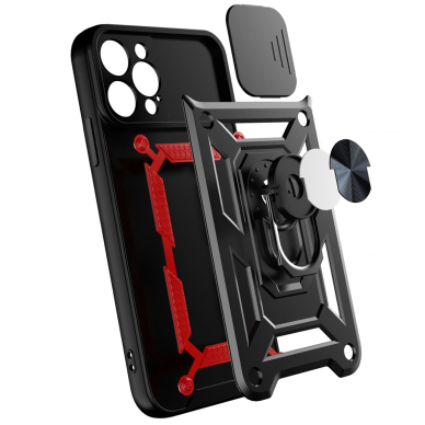 Akcija! Dėklas Hybrid Armor Camshield iPhone 14 Pro Max Mėlynas  7