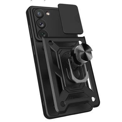 Dėklas Hybrid Armor Camshield Samsung Galaxy A14 Mėlynas 7