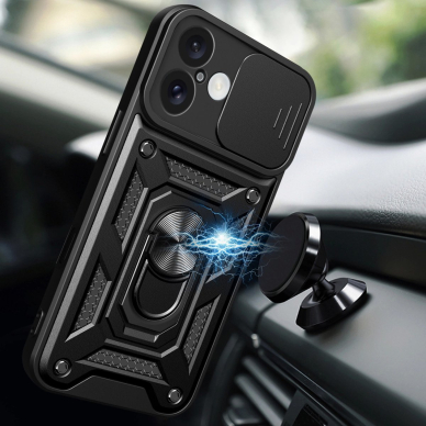 Dėklas Hybrid Armor Camshield iPhone 16 Plus  - Juodas 4