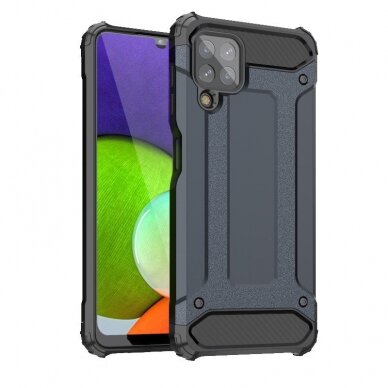 Tvirtas Dėklas Hybrid Armor Case Tough Rugged Cover for Samsung Galaxy A22 4G Mėlynas