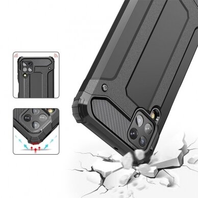 Tvirtas Dėklas Hybrid Armor Case Tough Rugged Cover Samsung Galaxy A22 4G Auksinis 5