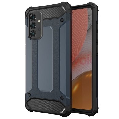 Dėklas Hybrid Armor Case Tough Rugged Samsung Galaxy A72 4G Tamsiai mėlynas