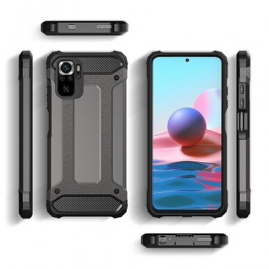 Dėklas Hybrid Armor Xiaomi Poco M4 Pro 5G juodas 3