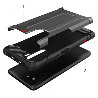 Dėklas Hybrid Armor Xiaomi Redmi K40 Pro+ / K40 Pro / K40 / Poco F3 Auksinis 6