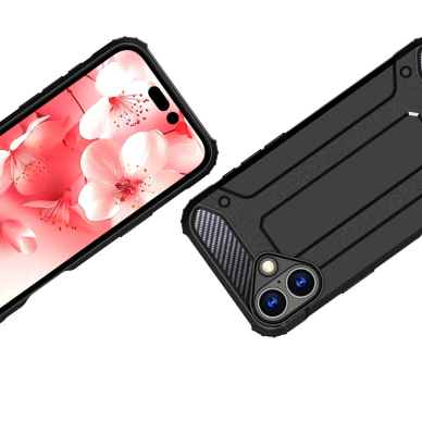 Dėklas Hybrid Armor iPhone 16  - Juodas 2