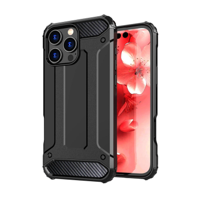 Dėklas Hybrid Armor iPhone 16 Pro Max  - Juodas 1