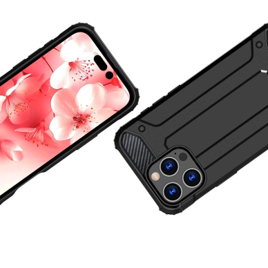 Dėklas Hybrid Armor iPhone 16 Pro Max  - Juodas 2