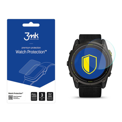 Hybrid Glass 3mk Watch Protection Flexible Apsauginis stiklas Garmin Enduro 3