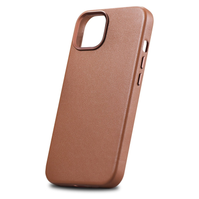 Dėklas iCarer Leather Case for iPhone 14 Rudas (WMI14220705-BN) (MagSafe Compatible) 6