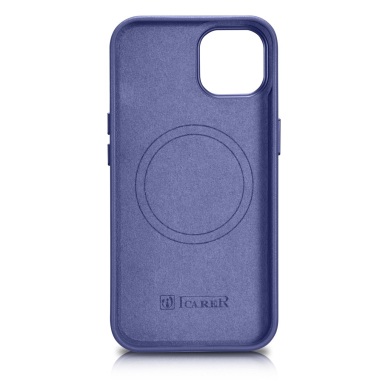 Dėklas iCarer Leather Case for iPhone 14 Šviesiai violetinis (WMI14220705-LP) (MagSafe Compatible) 2