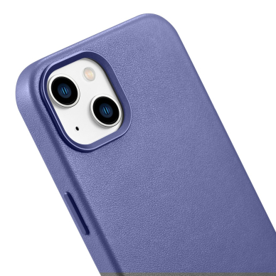 Dėklas iCarer Leather Case for iPhone 14 Šviesiai violetinis (WMI14220705-LP) (MagSafe Compatible) 8