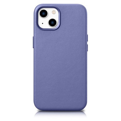 Dėklas iCarer Leather Case for iPhone 14 Šviesiai violetinis (WMI14220705-LP) (MagSafe Compatible)