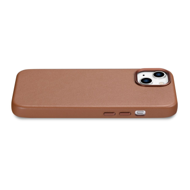 Dėklas iCarer Leather Case for iPhone 14 Plus Rudas (MagSafe Compatible) 9