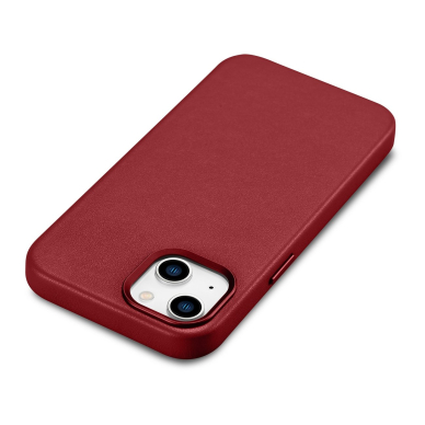 Dėklas iCarer Leather case for iPhone 14 Plus Raudonas (compatible with MagSafe) 10