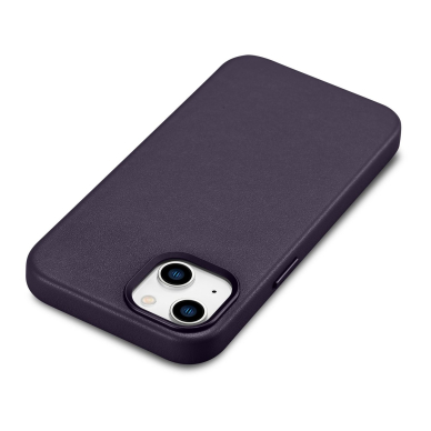 Dėklas iCarer Leather Case for iPhone 14 Tamsiai violetinis (WMI14220705-DP) (MagSafe Compatible) 10