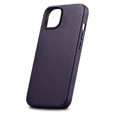 Dėklas iCarer Leather Case for iPhone 14 Tamsiai violetinis (WMI14220705-DP) (MagSafe Compatible) 6