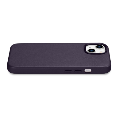 Dėklas iCarer Leather Case for iPhone 14 Tamsiai violetinis (WMI14220705-DP) (MagSafe Compatible) 9