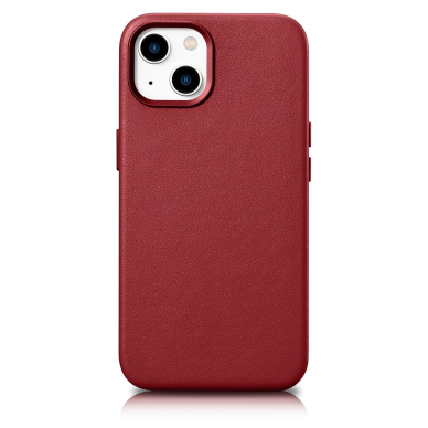 Dėklas iCarer Leather case for iPhone 14 Raudonas (WMI14220705-RD) (compatible with MagSafe)