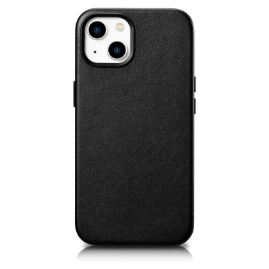 Dėklas iCarer Leather cover for iPhone 14 Juodas (WMI14220705-BK) (MagSafe compatible)