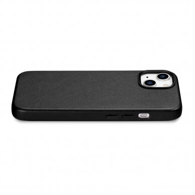 Dėklas iCarer Leather cover for iPhone 14 Plus Juodas (compatible with MagSafe) 9