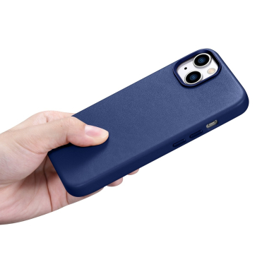 Dėklas iCarer Leather cover for iPhone 14 Plus Mėlynas (compatible with MagSafe) 20