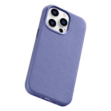 Dėklas iCarer Leather Case for iPhone 14 Pro Max Šviesiai violetinis (WMI14220708-LP) (MagSafe Compatible) 11