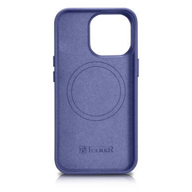 Dėklas iCarer Leather Case for iPhone 14 Pro Max Šviesiai violetinis (WMI14220708-LP) (MagSafe Compatible) 3