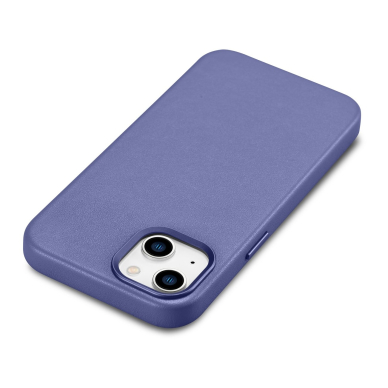 Dėklas iCarer Leather Cover for iPhone 14 Plus Šviesiai violetinis (MagSafe Compatible) 10