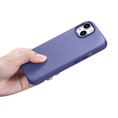 Dėklas iCarer Leather Cover for iPhone 14 Plus Šviesiai violetinis (MagSafe Compatible) 19