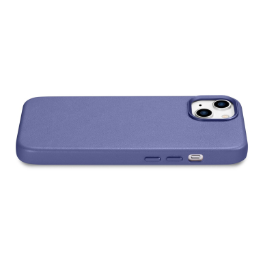 Dėklas iCarer Leather Cover for iPhone 14 Plus Šviesiai violetinis (MagSafe Compatible) 9