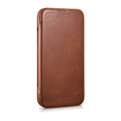 Dėklas iCarer CE Oil Wax Premium Leather Folio Case iPhone 14 Plus (MagSafe) Rudas (AKI14220707-BN) 4