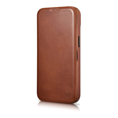 Dėklas iCarer CE Oil Wax Premium Leather Folio Case iPhone 14 Plus (MagSafe) Rudas (AKI14220707-BN) 5