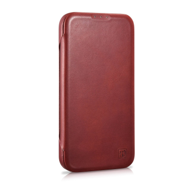 Dėklas iCarer CE Oil Wax Premium Leather Folio Case iPhone 14 Plus (MagSafe) Raudonas (AKI14220707-RD) 5