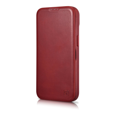 Dėklas iCarer CE Oil Wax Premium Leather Folio Case iPhone 14 Pro Max (MagSafe) Raudonas (AKI14220708-RD) 5