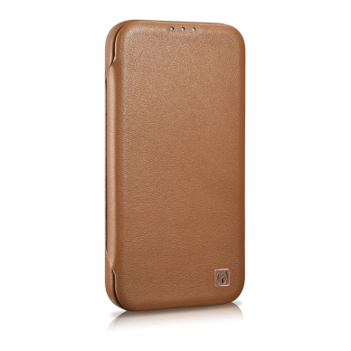 Dėklas iCarer CE Premium Leather Folio Case iPhone 14 (MagSafe) Rudas (WMI14220713-BN) 4