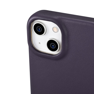 Dėklas iCarer CE Premium Leather Folio Case iPhone 14 (MagSafe) Violetinis (WMI14220713-DP) 12