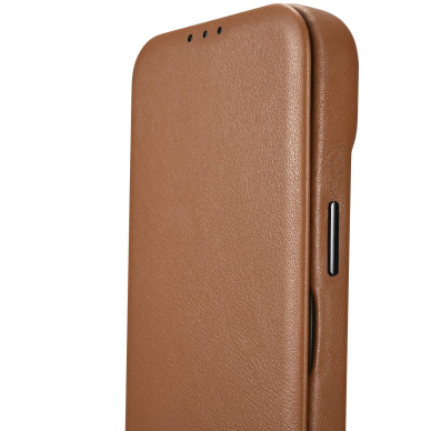 Dėklas iCarer CE Premium Leather Folio Case iPhone 14 Plus (MagSafe) Rudas (WMI14220715-BN) 13