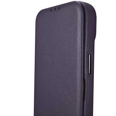 Dėklas iCarer CE Premium Leather Folio Case iPhone 14 Plus (MagSafe) Violetinis (WMI14220715-DP) 13