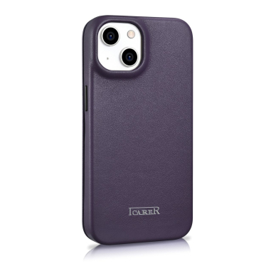 Dėklas iCarer CE Premium Leather Folio Case iPhone 14 Plus (MagSafe) Violetinis (WMI14220715-DP) 3