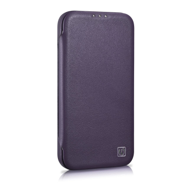 Dėklas iCarer CE Premium Leather Folio Case iPhone 14 Plus (MagSafe) Violetinis (WMI14220715-DP) 4