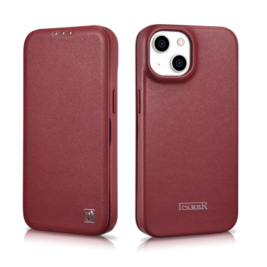 Dėklas iCarer CE Premium Leather Folio Case iPhone 14 Plus (MagSafe) Raudonas (WMI14220715-RD) 27