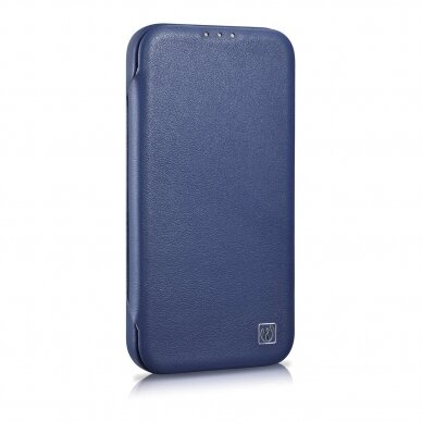 Dėklas iCarer CE Premium Leather Folio Case iPhone 14 Pro (MagSafe) Mėlynas  (WMI14220714-BU) 4