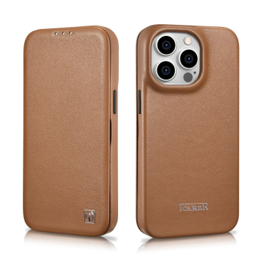 Dėklas iCarer CE Premium Leather Folio Case iPhone 14 Pro Max (MagSafe) Rudas (WMI14220716-BN) 27