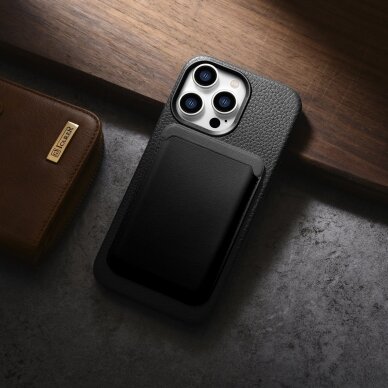 Case iCarer Litchi Premium Leather with MagSafe iPhone 14 Pro